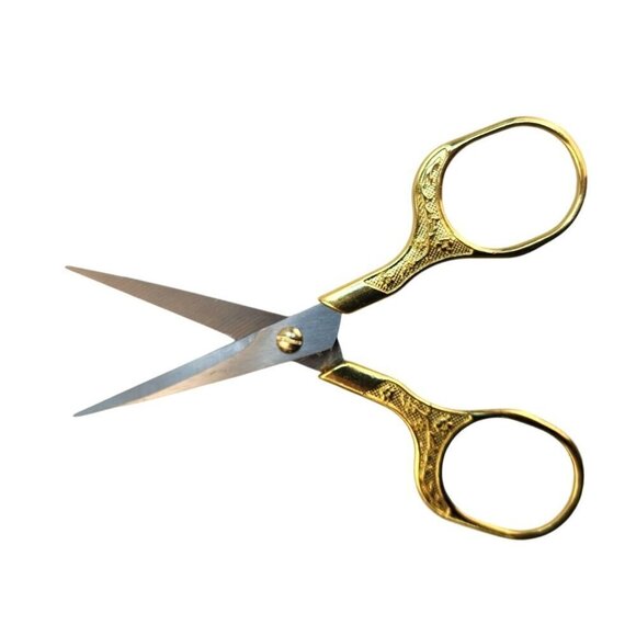 Stainless Steel 5" Embroidery Sewing Scissors With Intricate Design Gold-Silver - Picture 3 of 7
